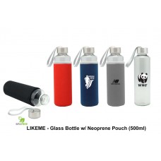 LikeMe Glass Bottle with Neoprene Pouch